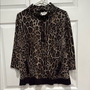 Tru Luxe Jeans Leopard Print Blouse